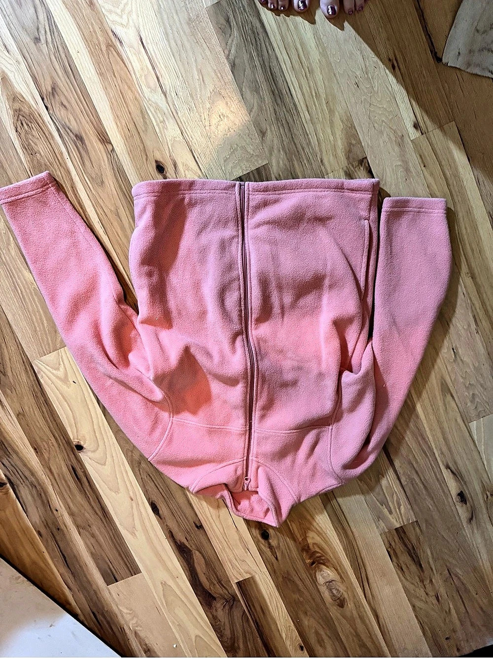 Outdoor kids Zip Front Hoodie Pink XL